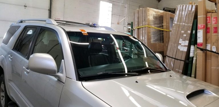 SUV with new windshield installed